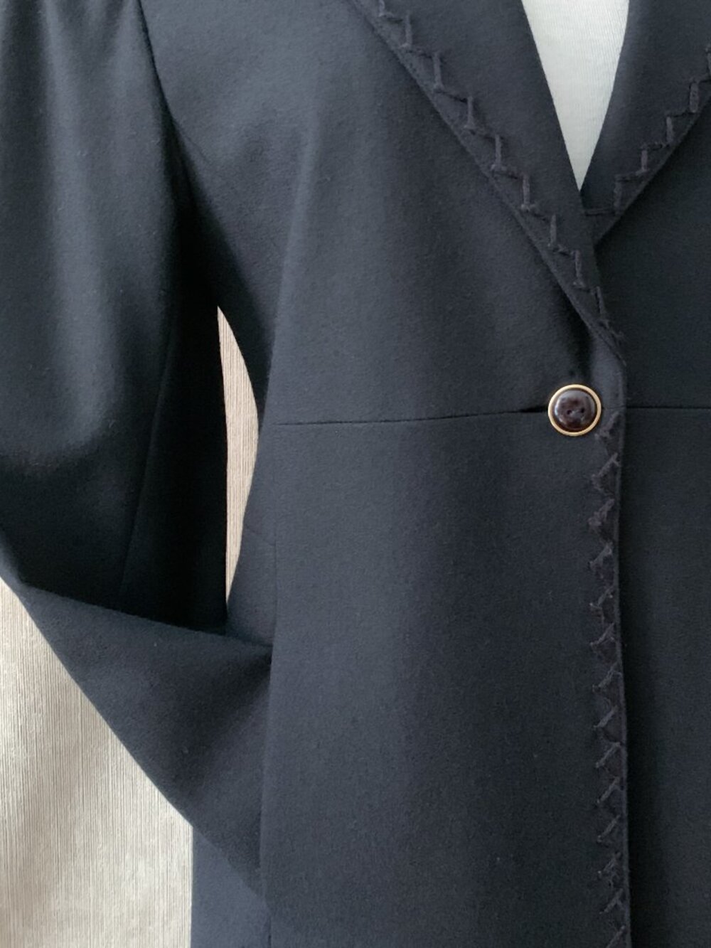 Vintage Simon Chang Single Button Long Blazer | Size 6 - Picture 4 of 8